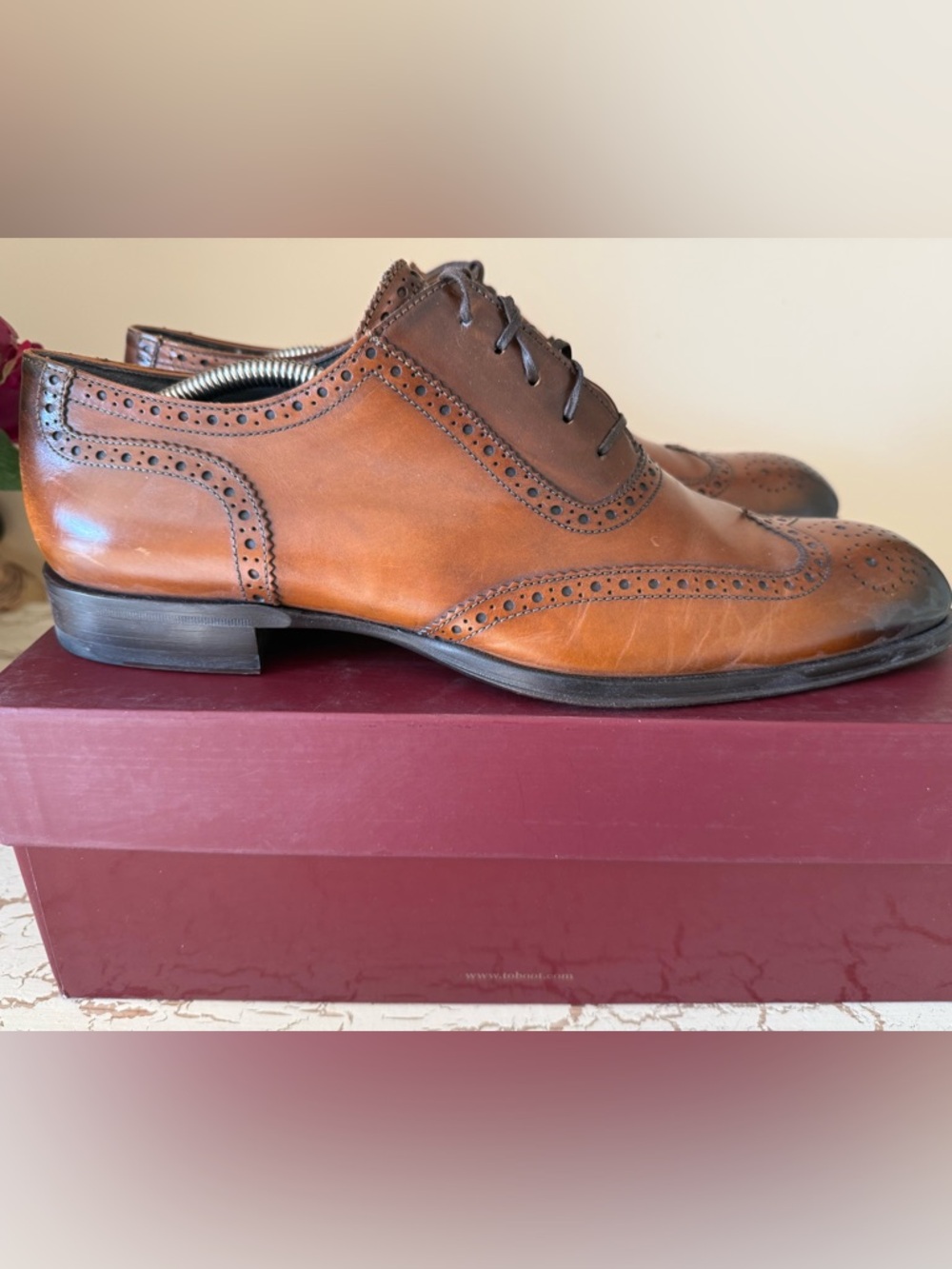 To Boot New York “Duke” Burnished Calf Wingtip Shoes – Men’s 11.5M - Picture 5 of 11
